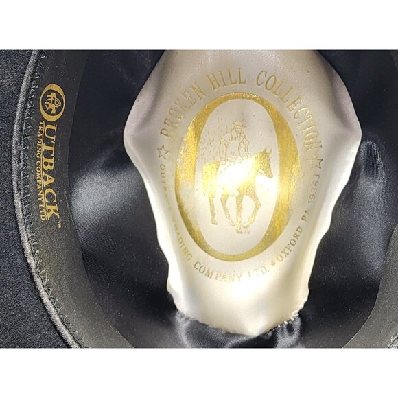 Outback Trading Co. Broken Hill Collection Mens Wool Cowboy Hat Black Size 6 7/8 - Picture 8 of 10